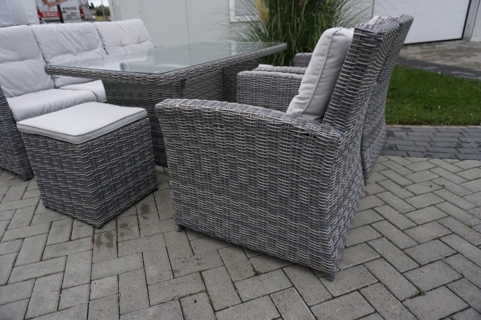 ZESTAW Z TECHNORATTANU STÓŁ + SOFA 3 OSOBOWA +...