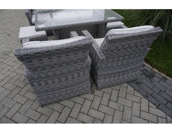 ZESTAW Z TECHNORATTANU STÓŁ + SOFA 3 OSOBOWA + 2 FOTELE