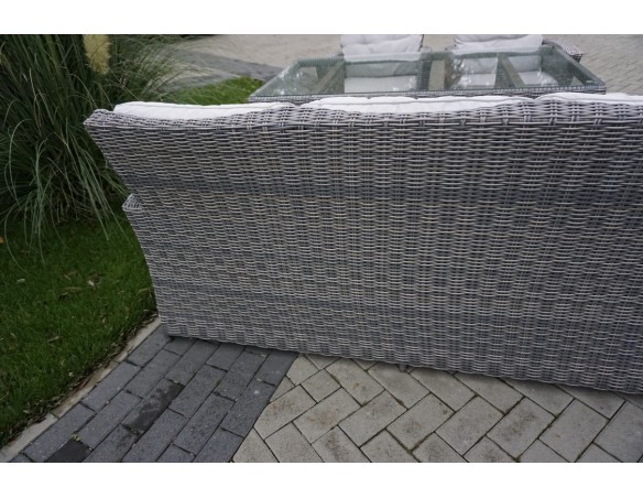 ZESTAW Z TECHNORATTANU STÓŁ + SOFA 3 OSOBOWA + 2 FOTELE