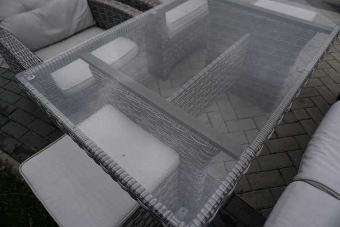 ZESTAW Z TECHNORATTANU STÓŁ + SOFA 3 OSOBOWA +...