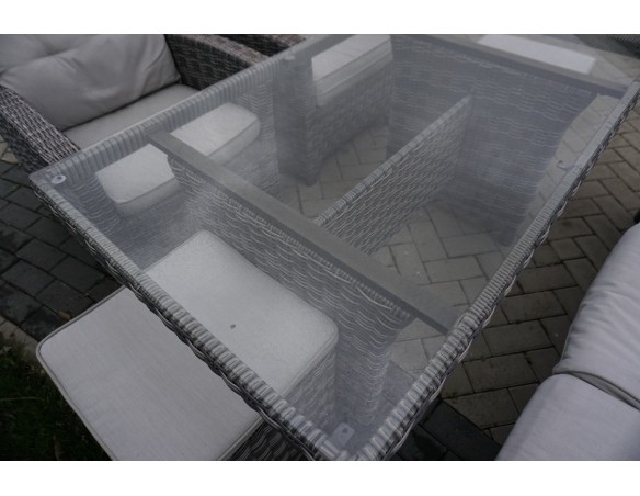 ZESTAW Z TECHNORATTANU STÓŁ + SOFA 3 OSOBOWA + 2 FOTELE