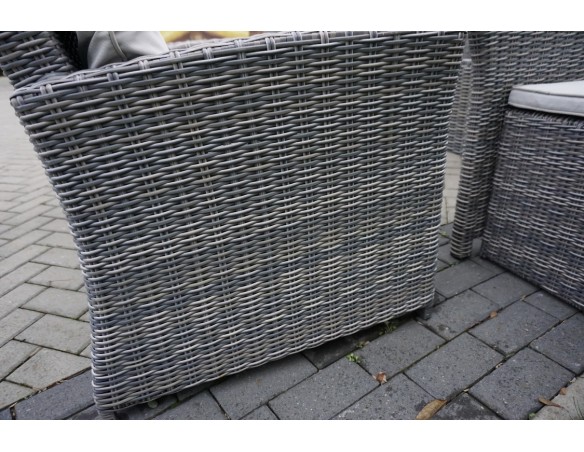 ZESTAW Z TECHNORATTANU STÓŁ + SOFA 3 OSOBOWA + 2 FOTELE