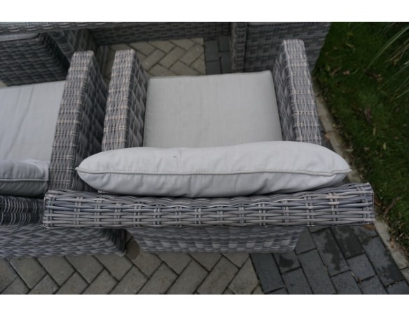 ZESTAW Z TECHNORATTANU STÓŁ + SOFA 3 OSOBOWA + 2 FOTELE