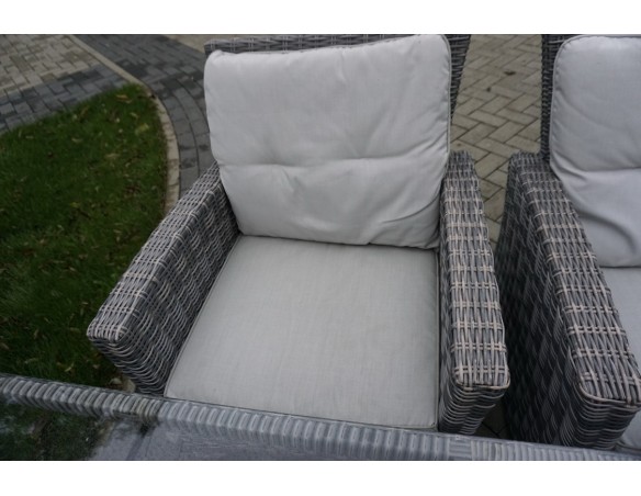 ZESTAW Z TECHNORATTANU STÓŁ + SOFA 3 OSOBOWA + 2 FOTELE