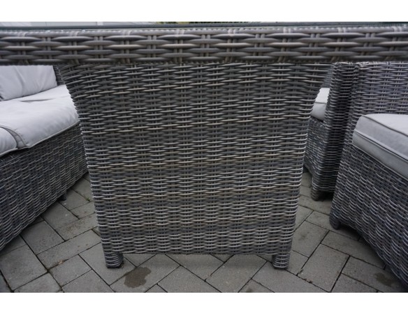 ZESTAW Z TECHNORATTANU STÓŁ + SOFA 3 OSOBOWA + 2 FOTELE