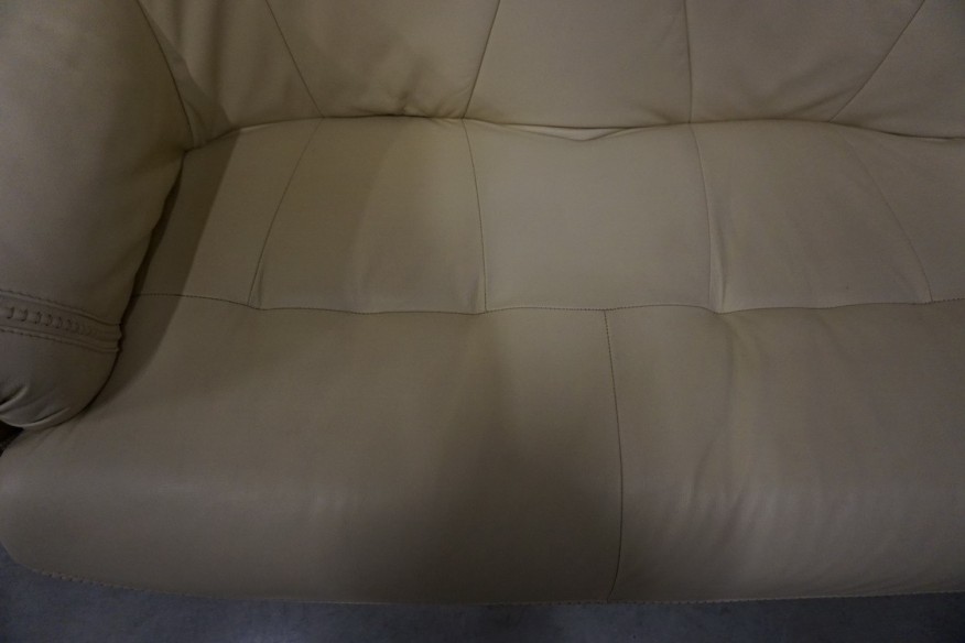 ZESTAW NA STELAŻU DĘBOWYM 3+1 SKÓRA NATURALNA JASNA