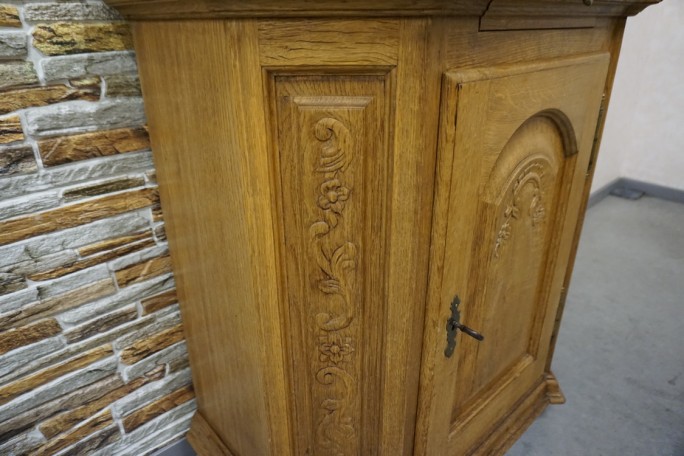 WITRYNA WĄSKA PŁASKA LITY DĄB SZER. 85 CM