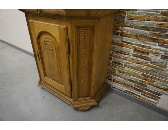 WITRYNA WĄSKA PŁASKA LITY DĄB SZER. 85 CM