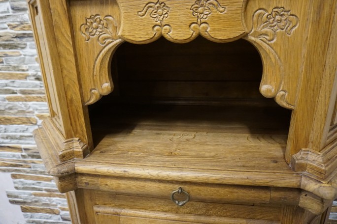 WITRYNA WĄSKA PŁASKA LITY DĄB SZER. 85 CM