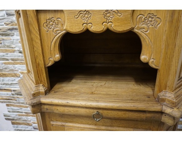 WITRYNA WĄSKA PŁASKA LITY DĄB SZER. 85 CM