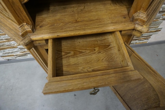 WITRYNA WĄSKA PŁASKA LITY DĄB SZER. 85 CM