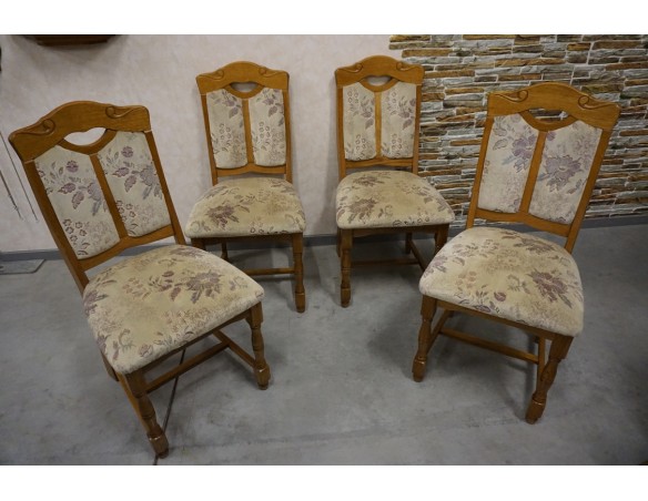 KRZESŁA DĘBOWE KOMPLET 4 SZTUKI MEGA WYGODNE