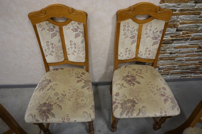 KRZESŁA DĘBOWE KOMPLET 4 SZTUKI MEGA WYGODNE