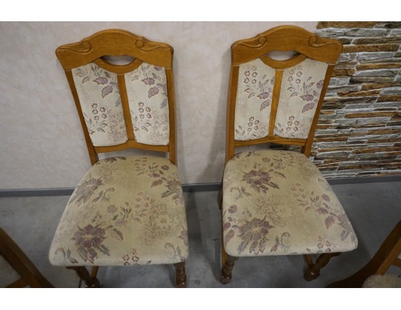 KRZESŁA DĘBOWE KOMPLET 4 SZTUKI MEGA WYGODNE