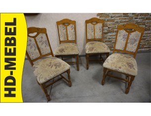 KRZESŁA DĘBOWE KOMPLET 4 SZTUKI MEGA WYGODNE