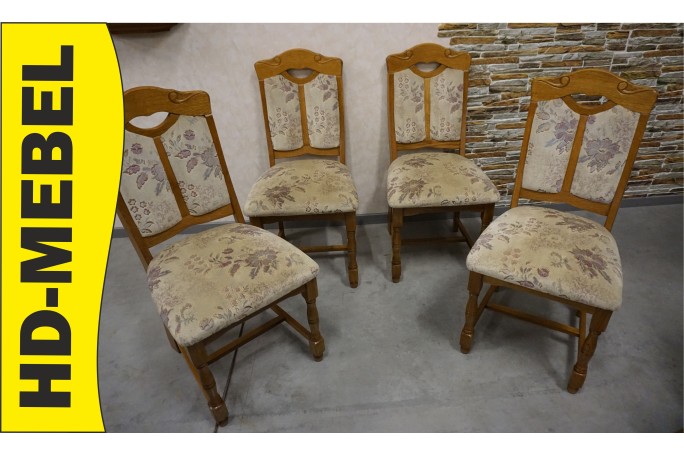 KRZESŁA DĘBOWE KOMPLET 4 SZTUKI MEGA WYGODNE