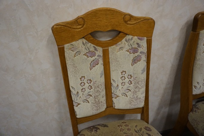 KRZESŁA DĘBOWE KOMPLET 4 SZTUKI MEGA WYGODNE