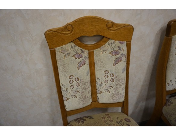 KRZESŁA DĘBOWE KOMPLET 4 SZTUKI MEGA WYGODNE