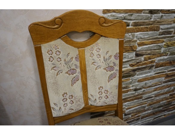 KRZESŁA DĘBOWE KOMPLET 4 SZTUKI MEGA WYGODNE