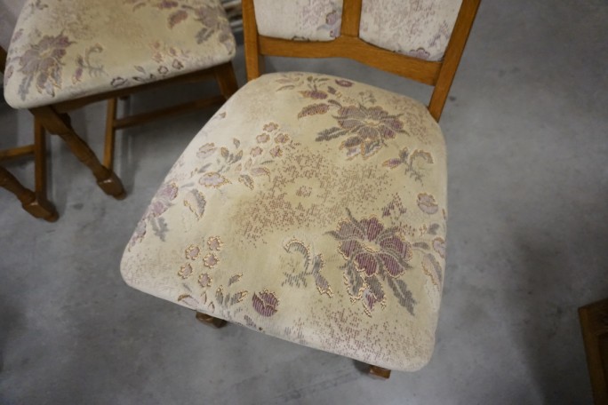 KRZESŁA DĘBOWE KOMPLET 4 SZTUKI MEGA WYGODNE