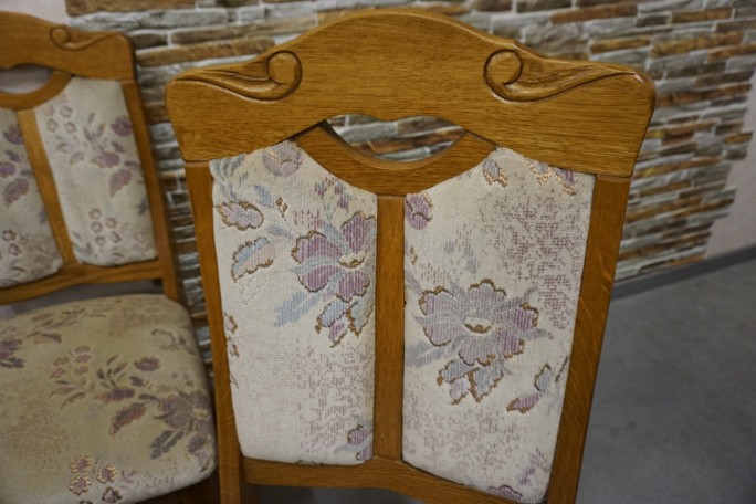 KRZESŁA DĘBOWE KOMPLET 4 SZTUKI MEGA WYGODNE