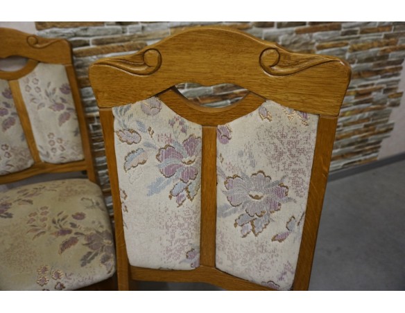 KRZESŁA DĘBOWE KOMPLET 4 SZTUKI MEGA WYGODNE