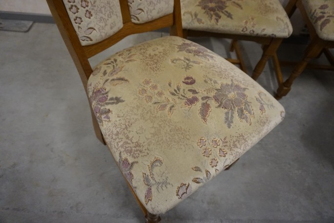 KRZESŁA DĘBOWE KOMPLET 4 SZTUKI MEGA WYGODNE