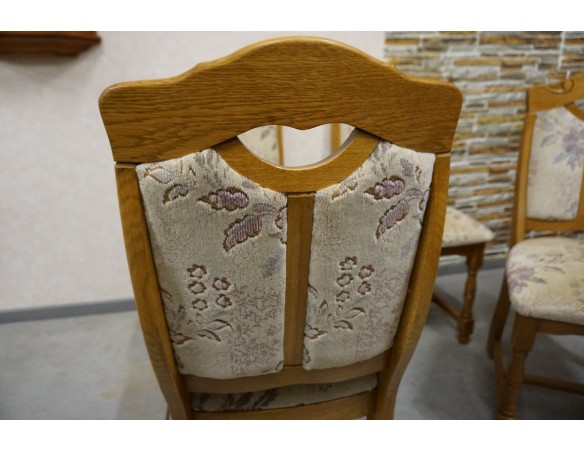 KRZESŁA DĘBOWE KOMPLET 4 SZTUKI MEGA WYGODNE