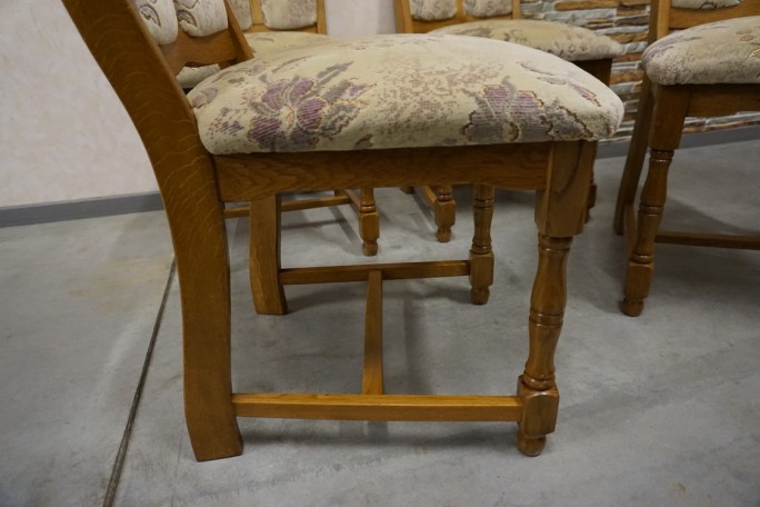 KRZESŁA DĘBOWE KOMPLET 4 SZTUKI MEGA WYGODNE