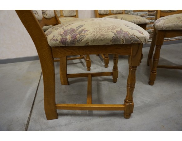 KRZESŁA DĘBOWE KOMPLET 4 SZTUKI MEGA WYGODNE