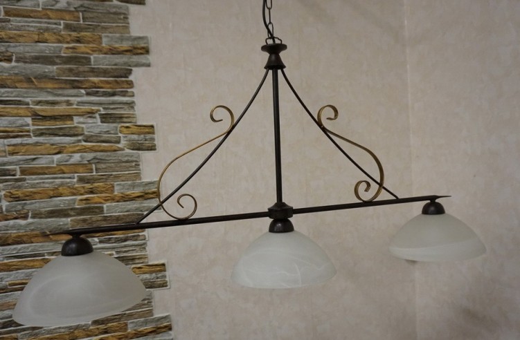 LAMPA SUFITOWA WISZĄCA ŻYRANDOL 3 KLOSZE...