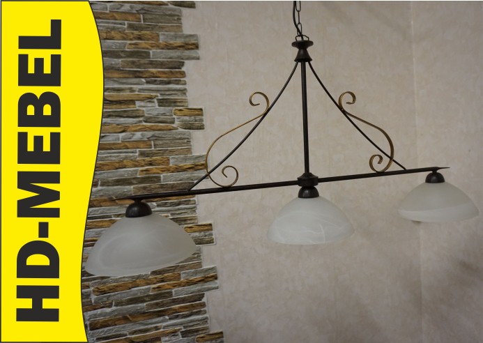 LAMPA SUFITOWA WISZĄCA ŻYRANDOL 3 KLOSZE...