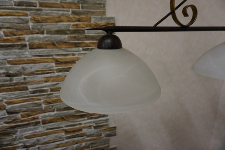 LAMPA SUFITOWA WISZĄCA ŻYRANDOL 3 KLOSZE IDEALNA NAD STÓŁ