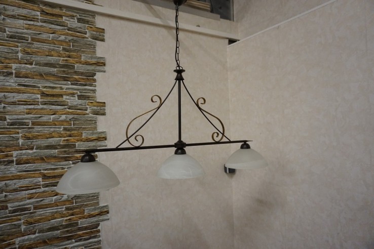 LAMPA SUFITOWA WISZĄCA ŻYRANDOL 3 KLOSZE...
