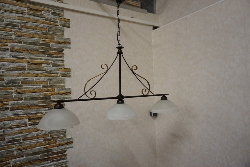 LAMPA SUFITOWA WISZĄCA ŻYRANDOL 3 KLOSZE IDEALNA NAD STÓŁ