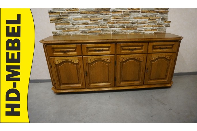 KOMODA DĘBOWA 4 DRZWIOWA SZER. 196 CM