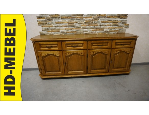 KOMODA DĘBOWA 4 DRZWIOWA SZER. 196 CM