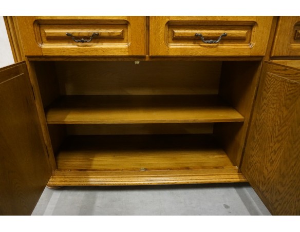 KOMODA DĘBOWA 4 DRZWIOWA SZER. 196 CM