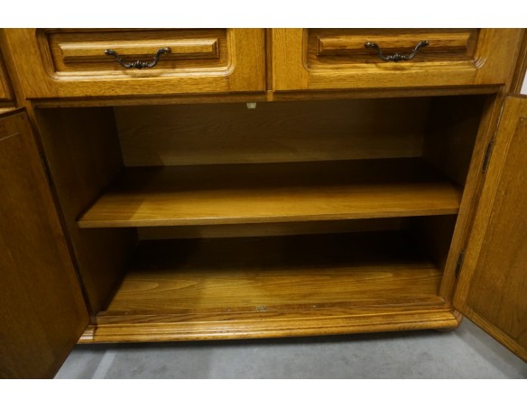 KOMODA DĘBOWA 4 DRZWIOWA SZER. 196 CM