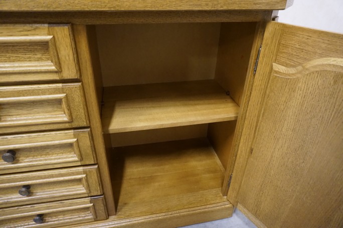 KOMODA DĘBOWA 3 DRZWIOWA 5 SZUFLAD SZER. 197 CM