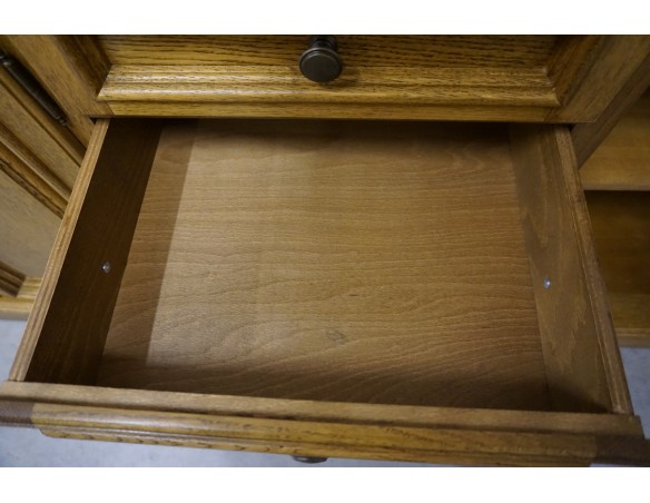 KOMODA DĘBOWA 3 DRZWIOWA 5 SZUFLAD SZER. 197 CM