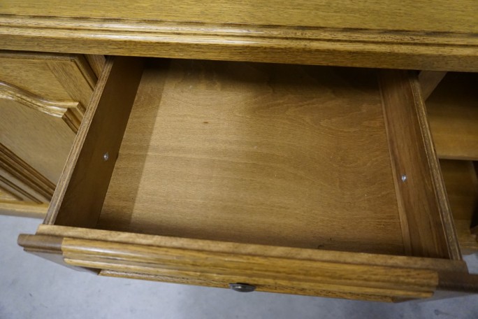 KOMODA DĘBOWA 3 DRZWIOWA 5 SZUFLAD SZER. 197 CM