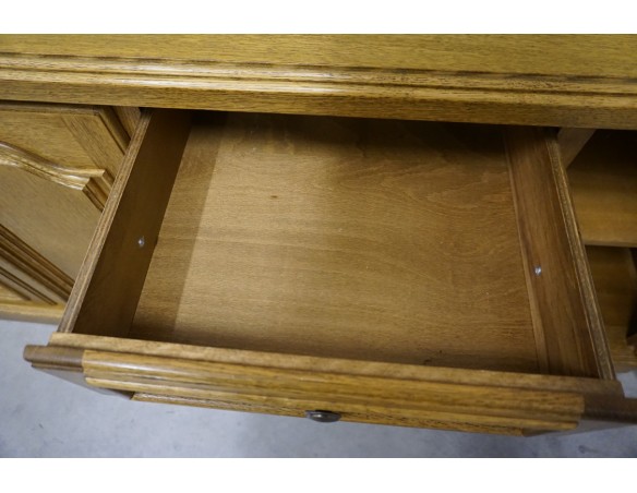 KOMODA DĘBOWA 3 DRZWIOWA 5 SZUFLAD SZER. 197 CM