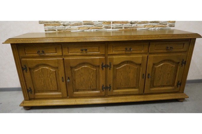 KOMODA DĘBOWA 4 DRZWIOWA SZER. 213 CM