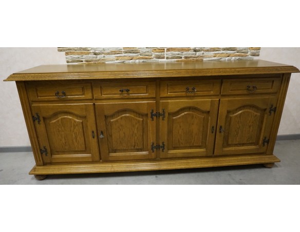 KOMODA DĘBOWA 4 DRZWIOWA SZER. 213 CM