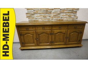 KOMODA DĘBOWA 4 DRZWIOWA SZER. 213 CM