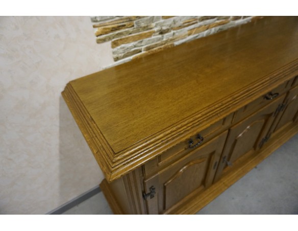 KOMODA DĘBOWA 4 DRZWIOWA SZER. 213 CM