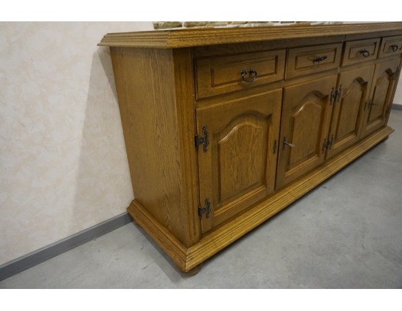 KOMODA DĘBOWA 4 DRZWIOWA SZER. 213 CM