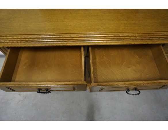 KOMODA DĘBOWA 4 DRZWIOWA SZER. 213 CM