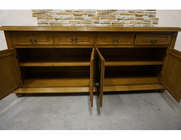 KOMODA DĘBOWA 4 DRZWIOWA SZER. 213 CM